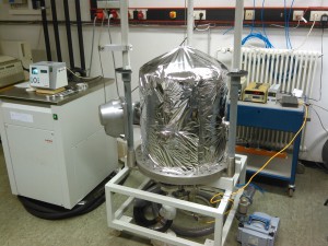 Setup of thermal vacuum test